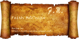 Feith Mónika névjegykártya